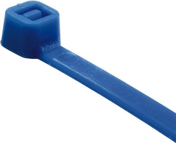 Value Collection - 6" Long Blue Nylon Standard Cable Tie - 40 Lb Tensile Strength, 38mm Max Bundle Diam - All Tool & Supply