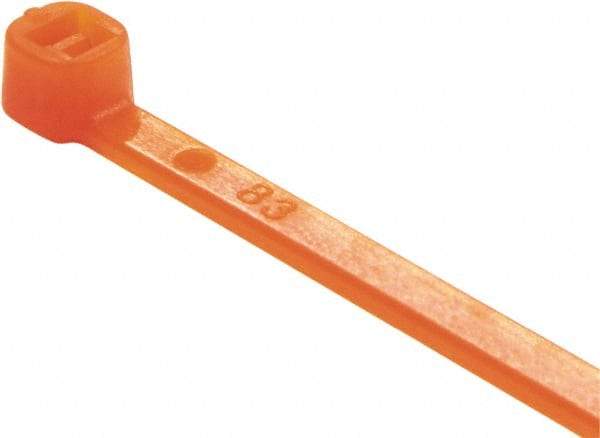 Value Collection - 6" Long Orange Nylon Standard Cable Tie - 40 Lb Tensile Strength, 38mm Max Bundle Diam - All Tool & Supply