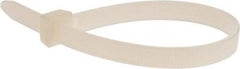 Value Collection - 8" Long Natural (Color) Nylon Standard Cable Tie - 120 Lb Tensile Strength, 54mm Max Bundle Diam - All Tool & Supply