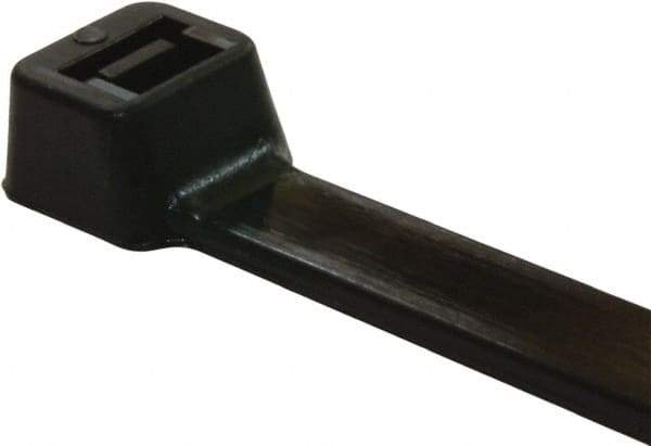 Value Collection - 8" Long Black Nylon Standard Cable Tie - 18 Lb Tensile Strength, 55mm Max Bundle Diam - All Tool & Supply