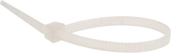 Value Collection - 4" Long Natural (Color) Nylon Standard Cable Tie - 18 Lb Tensile Strength, 21mm Max Bundle Diam - All Tool & Supply