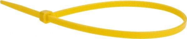 Value Collection - 11" Long Yellow Nylon Standard Cable Tie - 50 Lb Tensile Strength, 81mm Max Bundle Diam - All Tool & Supply