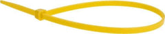 Value Collection - 11" Long Yellow Nylon Standard Cable Tie - 50 Lb Tensile Strength, 81mm Max Bundle Diam - All Tool & Supply