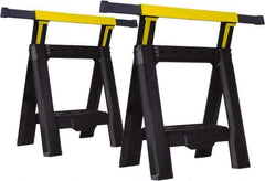 Stanley - Ladder Adjustable Sawhorse \x96 Twin Pack - Black/Yellow, 5' Long x 1.57" Wide x 29' High, Use with Lumber - All Tool & Supply