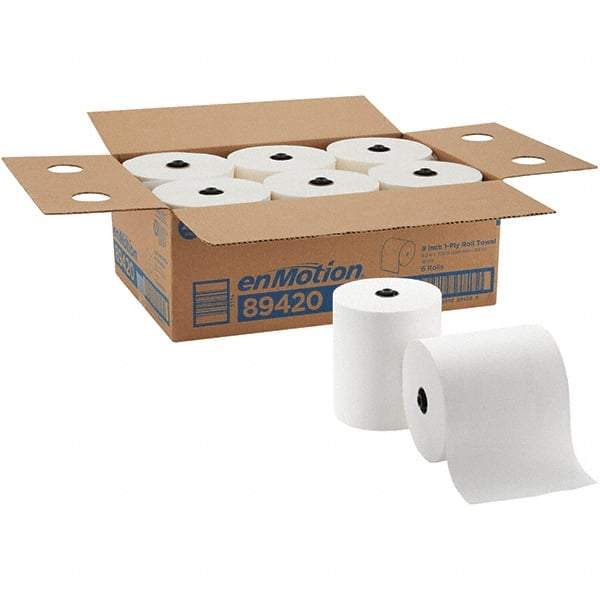 Georgia Pacific - Hard Roll of 1 Ply White Paper Towels - 8-1/4" Wide, 700' Roll Length - All Tool & Supply