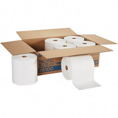 Georgia Pacific - Hard Roll of 1 Ply White Paper Towels - 7-7/8" Wide, 1,000' Roll Length - All Tool & Supply