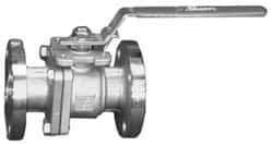 Sharpe Valves - 4" Pipe, Full Port, Carbon Steel Fire Safe Ball Valve - 2 Piece, Inline - One Way Flow, Flanged x Flanged Ends, Lever Handle, 725 WOG, 150 WSP - All Tool & Supply