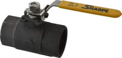 Sharpe Valves - 2" Pipe, Standard Port, Carbon Steel Steam Service Ball Valve - 1 Piece, Inline - One Way Flow, FNPT x FNPT Ends, Locking Lever Handle, 1,500 WOG, 250 WSP - All Tool & Supply