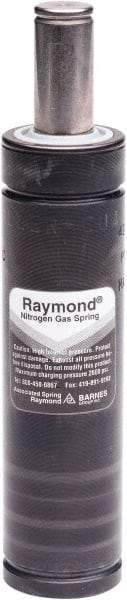 Associated Spring Raymond - M6 Fill Port, M6 Mt Hole, 20mm Rod Diam, 37.9mm Diam, 32mm Max Stroke, Black Nitrogen Gas Spring Cylinder - 135mm Body Length, 167mm OAL, 3,595 Lb Full Stroke Spring Force, 360 psi Initial Charge - All Tool & Supply