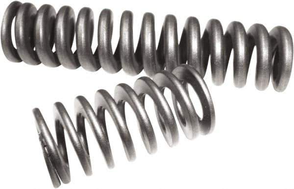 Associated Spring Raymond - 15.88mm OD, 1.753mm Wire, 1-1/4" Free Length, Compression Spring - 124 Lb Spring Rating, 172.58 N Max Work Load, Chrome Alloy Steel - All Tool & Supply