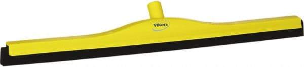 Vikan - 28" Foam Rubber Blade Bench Squeegee - Double Edge, Yellow, Plastic Holder - All Tool & Supply