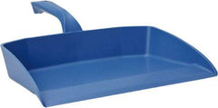 Vikan - 12-1/2" Wide Handheld Dustpan - Plastic Body, 4-1/2" Handle, Blue - All Tool & Supply