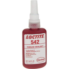 Loctite - 50 mL, Red, Medium Strength Thread Sealant - Series 542 - All Tool & Supply