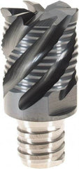 Iscar - MM ERS Grade IC908 Carbide End Milling Tip Insert - TiAlN Finish, 6 Flutes, 3/4" Cutting Diam, 0.59" Depth of Cut, 1" Extension, 45° Helix - All Tool & Supply