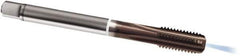 Guhring - M22x1.50 Metric Fine, 5 Flute, TiAlN Finish, Cobalt Spiral Point Tap - Modified Bottoming Chamfer, Right Hand Thread, 125mm OAL, 6HX Class of Fit, Series 347 - Exact Industrial Supply