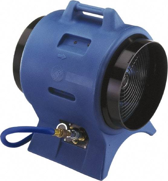 Schaefer Ventilation Equipment - 12" Inlet, Pneumatic Ventilation Fan - 1.5 hp, 2,063 CFM, Explosion Proof, 220 Max Voltage Rating - All Tool & Supply