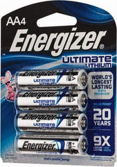 Energizer - Size AA, Lithium, Photo Battery - 1.5 Volts, Flat Terminal, FR6 - All Tool & Supply