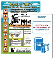 NMC - GHS General Safety & Accident Prevention Training Kit - English, 18" Wide x 24" High, White Background, Includes What is GHS Poster & Booklets - All Tool & Supply