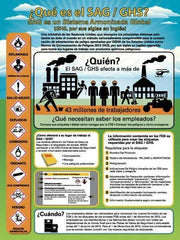 NMC - GHS General Safety & Accident Prevention Training Kit - Spanish, 18" Wide x 24" High, Blue Background - All Tool & Supply