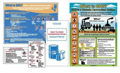 NMC - GHS General Safety & Accident Prevention Training Kit - English, 18" Wide x 24" High, White Background, Includes What is GHS Poster, GHS Pictogram, Booklets, Wallet Cards - All Tool & Supply