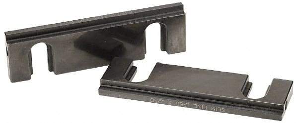 Snap Jaws - 6" Wide x 1-3/4" High x 1/2" Thick, Step Vise Jaw - Steel, Fixed Jaw, Compatible with 6" Vises - All Tool & Supply