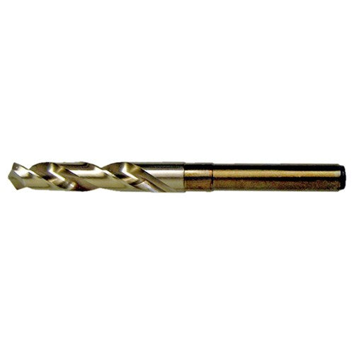 ‎1-3/16 RHS / RHC HSS-CO 8% (M42) 118 Degree Split Point 1/2″ Reduced Shank Silver & Deming Drill - Straw / Gold Oxide - Exact Industrial Supply