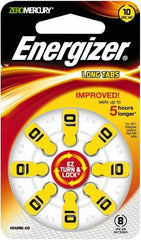 Energizer - Size 10, Zinc Air, 1 Pack, Hearing Aid Battery - 1.4 Volts, Button Tab Terminal, PR70 - All Tool & Supply