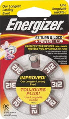 Energizer - Size 312, Zinc Air, 1 Pack, Hearing Aid Battery - 1.4 Volts, Button Tab Terminal, PR41 - All Tool & Supply