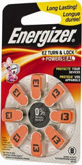 Energizer - Size 13, Zinc Air, 1 Pack, Hearing Aid Battery - 1.4 Volts, Button Tab Terminal, PR48 - All Tool & Supply