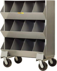 Little Giant - 2,400 Lb Capacity, 32" Wide x 20" Long x 45-1/2" High Storage Bin Cart - Steel, 4 Swivel Casters - All Tool & Supply