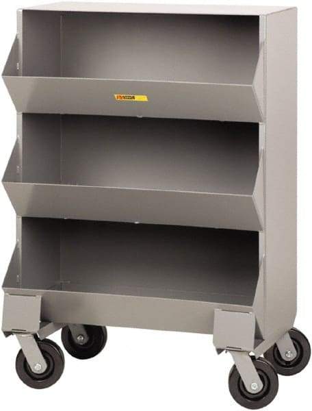 Little Giant - 2,400 Lb Capacity, 32" Wide x 20" Long x 45-1/2" High Storage Bin Cart - Steel, 4 Swivel Casters - All Tool & Supply