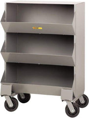 Little Giant - 2,400 Lb Capacity, 32" Wide x 20" Long x 45-1/2" High Storage Bin Cart - Steel, 4 Swivel Casters - All Tool & Supply