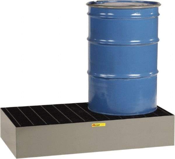 Little Giant - 66 Gal Sump, 3,000 Lb Capacity, 2 Drum, Steel Spill Deck or Pallet - 25" Long x 51" Wide x 12" High - All Tool & Supply