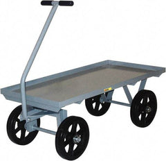 Little Giant - 3,500 Lb Capacity Steel Heavy-Duty Wagon - Steel Deck, 30" OAW, Mold On Rubber Casters - All Tool & Supply