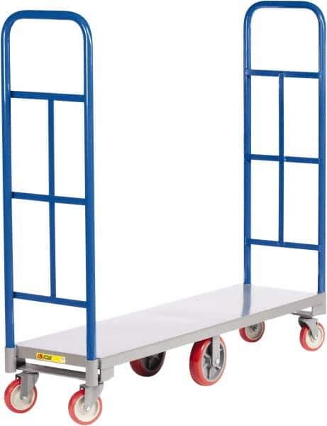 Little Giant - 2,000 Lb Capacity Steel High End Platform Truck - Steel Deck, 24" OAW, Polyurethane Casters - All Tool & Supply