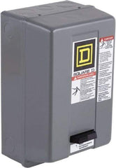 Square D - 110 Coil VAC at 50 Hz, 120 Coil VAC at 60 Hz, 27 Amp, NEMA Size 1, Nonreversible Enclosed Enclosure NEMA Motor Starter - 1 Phase hp: 2 at 115 VAC, 3 at 230 VAC, 1 Enclosure Rating - All Tool & Supply