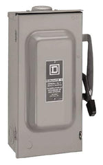 Square D - 100 Amp, 240 V, 2 Pole Fused Safety Switch - NEMA 3R, 15 hp at 240 VAC (Single Phase), 30 hp at 240 VAC (Triple Phase), DPST Contact Form - All Tool & Supply