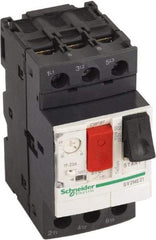 Schneider Electric - 23 Amp, 690 VAC at 50/60 Hz, 3 Pole, Bolt On, Clip Motor Circuit Breaker - Thermal Magnetic Trip, Multiple Breaking Capacity Ratings, 78mm Deep x 89mm High x 45mm Wide - All Tool & Supply