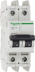 Schneider Electric - 4 Amp, 125 VDC, 240 VAC, 60 VDC, 1 Pole, DIN Rail Mount, Fixed Mount Miniature Circuit Breaker - Thermal Magnetic Trip, Multiple Breaking Capacity Ratings, 73mm Deep x 107mm High x 36mm Wide - All Tool & Supply