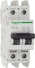 Schneider Electric - 4 Amp, 125 VDC, 240 VAC, 60 VDC, 1 Pole, DIN Rail Mount, Fixed Mount Miniature Circuit Breaker - Thermal Magnetic Trip, Multiple Breaking Capacity Ratings, 73mm Deep x 107mm High x 36mm Wide - All Tool & Supply