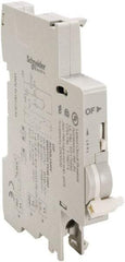 Schneider Electric - Circuit Breaker Auxiliary Switch - 12-125 VDC, 12-277 VAC Control Voltage, Use with C120 Protective Devices, C60 Protective Devices, N40 Protective Devices - All Tool & Supply