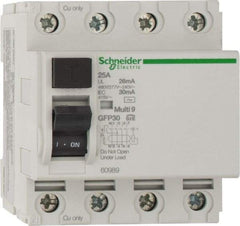 Schneider Electric - 25 Amp, 240 VAC, 277 VAC, 400 VAC, 415 VAC, 4 Pole, Residual Current Device - All Tool & Supply