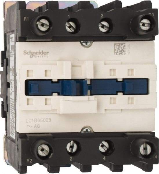 Schneider Electric - 4 Pole, 120 Coil VAC at 60 Hz, 80 Amp at 440 VAC, Nonreversible IEC Contactor - Bureau Veritas, CCC, CSA, CSA C22.2 No. 14, DNV, EN/IEC 60947-4-1, EN/IEC 60947-5-1, GL, GOST, LROS, RINA, RoHS Compliant, UL 508, UL Listed - All Tool & Supply