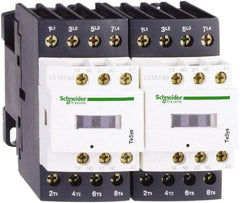 Schneider Electric - 3 Pole, 120 Coil VAC at 50/60 Hz, 40 Amp at 440 VAC, Reversible IEC Contactor - 1 Phase hp: 3 at 115 VAC, 5 at 230/240 VAC, 3 Phase hp: 10 at 200/208 VAC, 10 at 230/240 VAC, 30 at 460/480 VAC, 30 at 575/600 VAC - All Tool & Supply