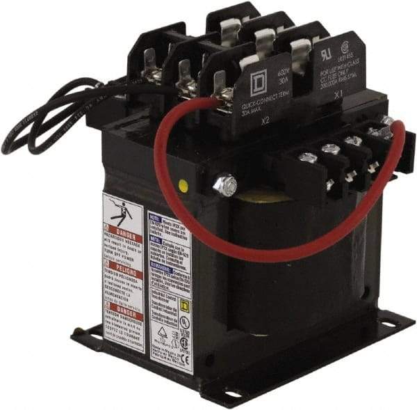 Square D - 350 VA, Top Mount Fuse Block Control Transformer - 50/60 Hz, 5.11 Inch Deep x 5.13 Inch High - All Tool & Supply