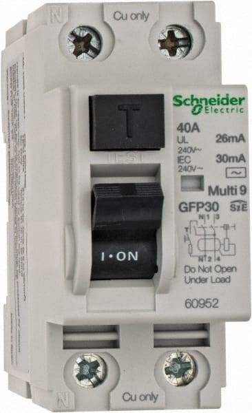 Schneider Electric - 40 Amp, 240 VAC, 2 Pole, Residual Current Device - All Tool & Supply