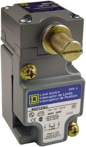 Square D - 1.55 Inch Long, Metal Body, Limit Switch Compact Plug In Body - For Use with 9007C Heavy Duty Industrial Limit Switches - All Tool & Supply