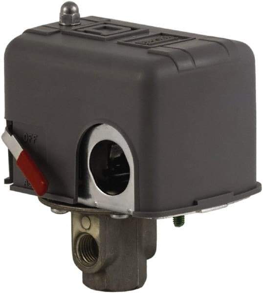 Square D - 1 and 3R NEMA Rated, 70 to 150 psi, Electromechanical Pressure and Level Switch - Fixed Pressure, 575 VAC, L1-T1, L2-T2 Terminal, For Use with Square D Pumptrol - All Tool & Supply