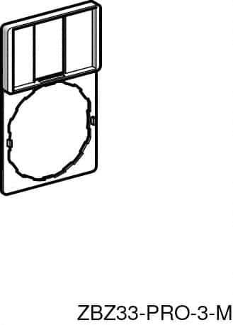 Schneider Electric - Rectangular, Legend Plate - Blank - 22mm Hole Diameter, 30mm Wide x 50mm High - All Tool & Supply