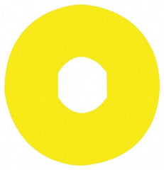 Schneider Electric - Round, Legend Plate - Blank - Yellow Background, 90mm Overall Diameter - All Tool & Supply